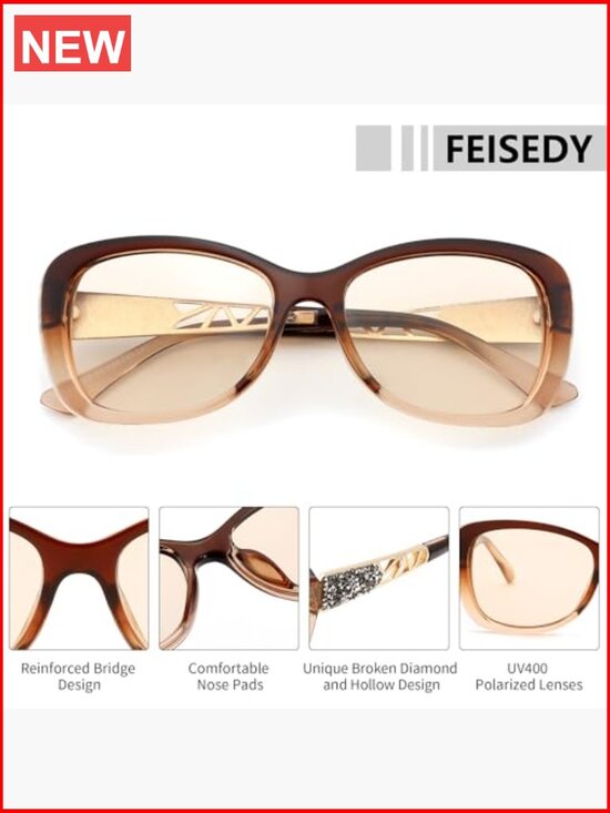 Polarized Retro Sunglasses Photochromic UV400 Sparkling Crystal main image 6